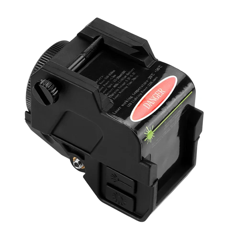 Richfire Police Flashlight 600LM and Laser Combo Sight Pistol Magnetic Charging Torch with Built in Lithium Battery