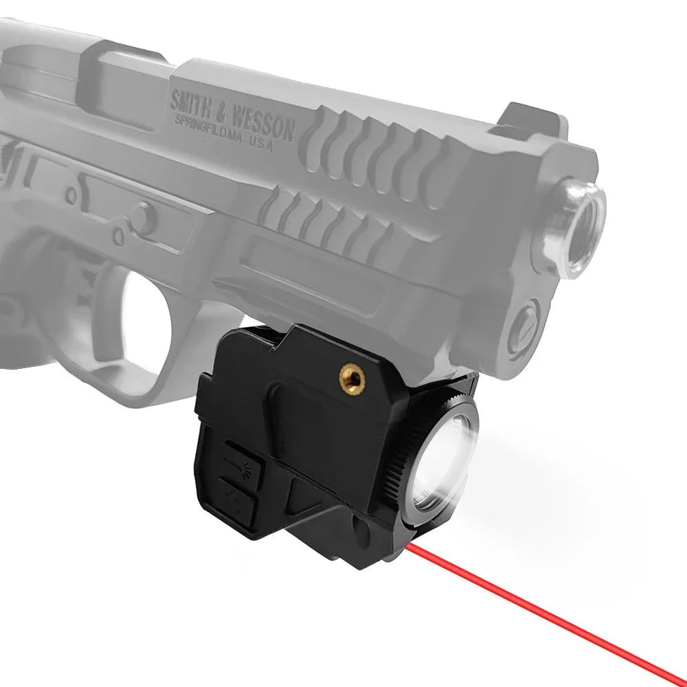 Richfire Police Flashlight 600LM and Laser Combo Sight Pistol Magnetic Charging Torch with Built in Lithium Battery