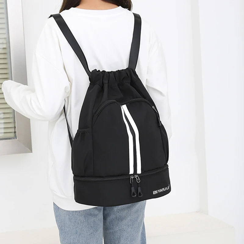 Gym Bag Fitness Backpack Women Men Basketball Backpack Outdoor Soccer Football Storage Bags Training Drawstring Sports Knapsack