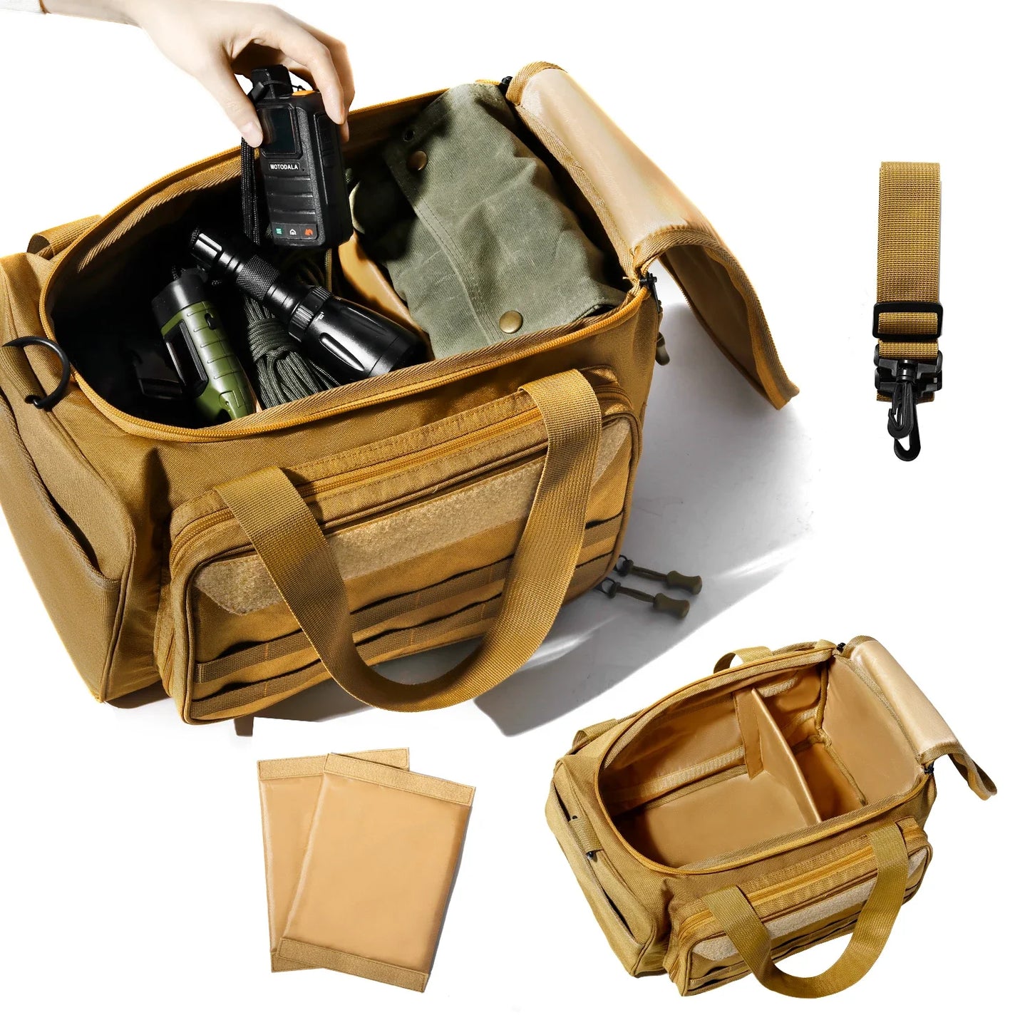 Tactical Storage Bag Multifunction Durable and Waterproof Suitable for Training Field Equipment with Adjustable Shoulder Straps