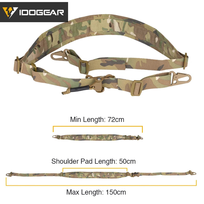 IDOGEAR Tactical R-ifle Sling Slingster 2 Point Hunting Quick Pull Ranger Green 3428
