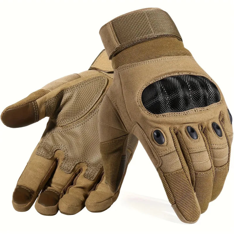 Tactical Gloves Men Full Finger Gloves Touchscreen and Palm Anti-Slip, Durable Gloves Ideal for Outdoor Training Hunting Hiking