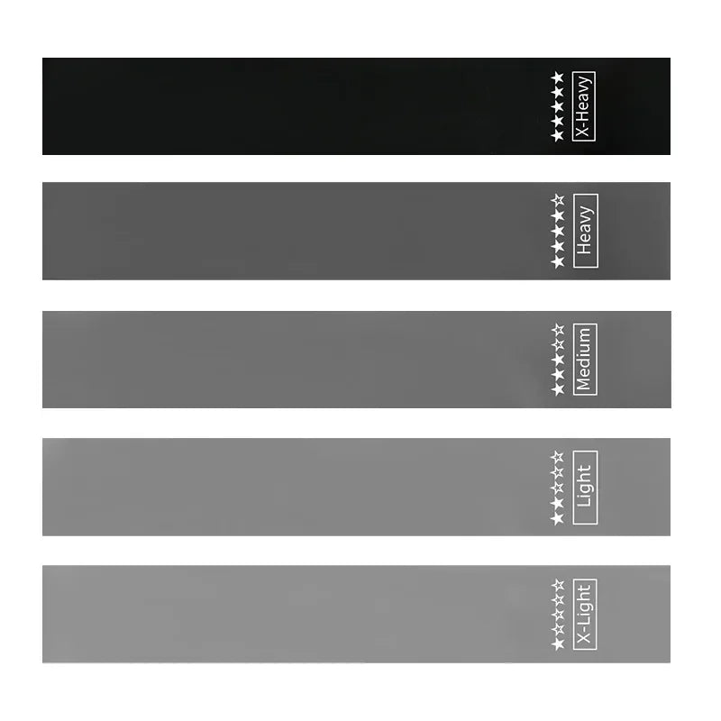 Gray Color Fitness Workout Training Resistance Bands Home Yoga Sport Resistance Bands Stretching Elastic Pilates Gym Equipment