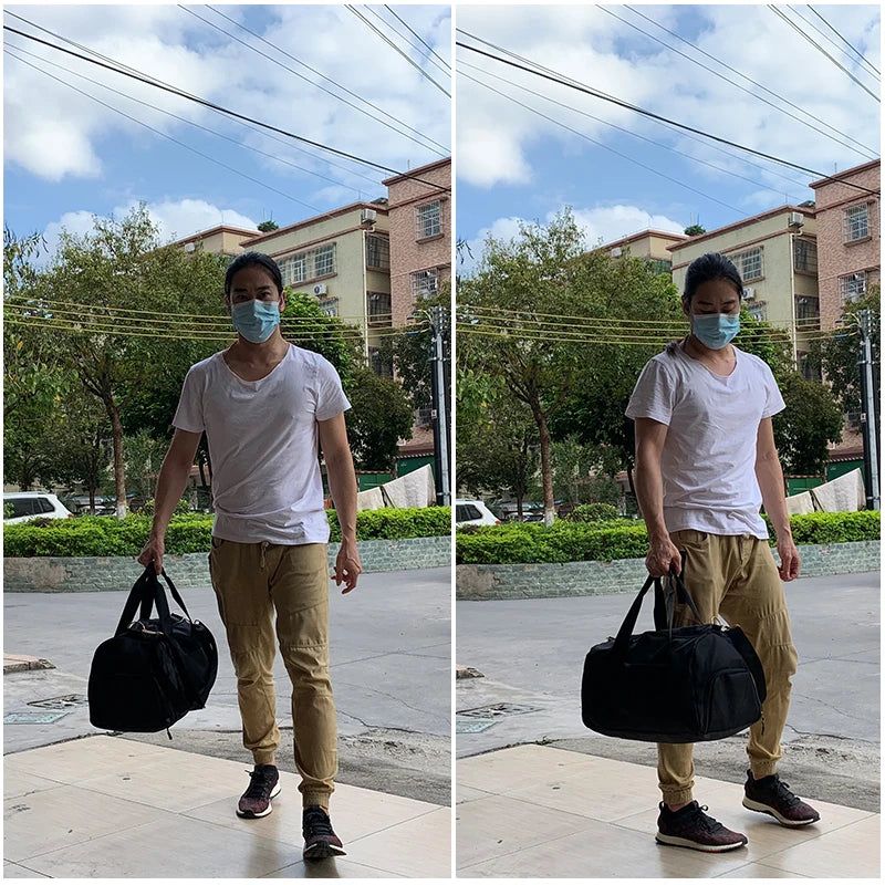 Gym Bag Men Women Training Fitness Swim Travel Luggage Handbag Yoga Shoulder Pack Shoes Storage Waterproof Dry Wet Separation