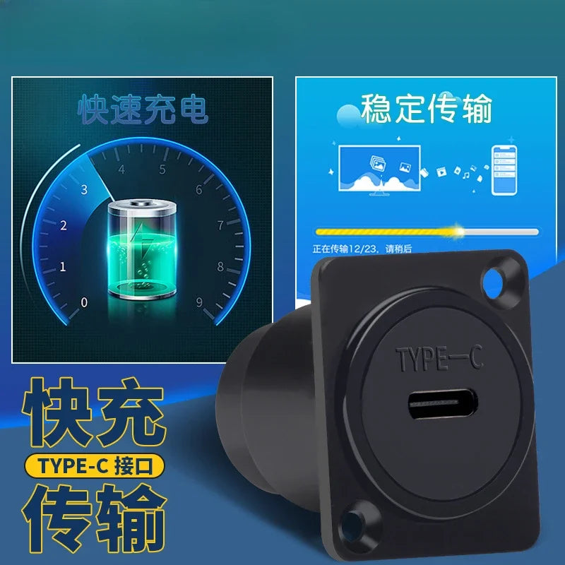 Type-c Round C-port USB connector 24pinz socket TYPE D data transmission charging fast