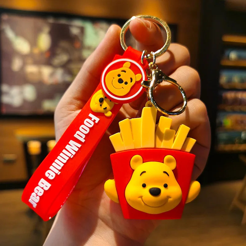 New Cartoon Anime Disney Keychain Mickey Mouse Minnie Lilo & Stitch Keyring Key Chain Car Pendant Kids Toys Gift Wholesale