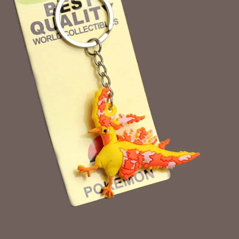 New Pokemon keychain Pikachu Pokémon PVC soft plastic pendant fashion bag pendant Charmander doll keychain car keychain