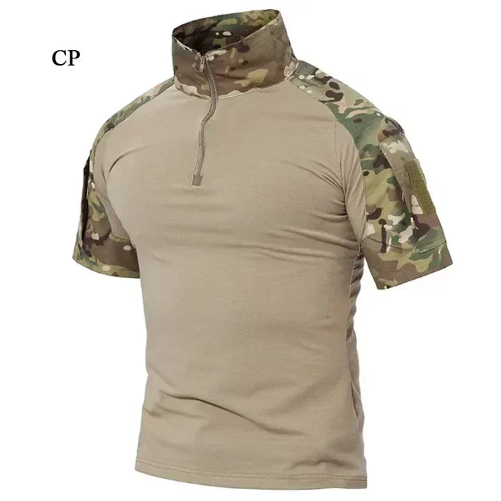 Tactical T-Shirts Men Sport Outdoor Tee Quick Dry Short Sleeve Shirt Hiking Hunting Combat Men Clothing Breathable