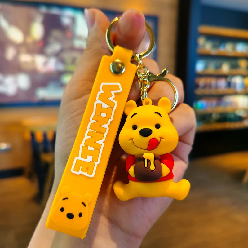 New Cartoon Anime Disney Keychain Mickey Mouse Minnie Lilo & Stitch Keyring Key Chain Car Pendant Kids Toys Gift Wholesale