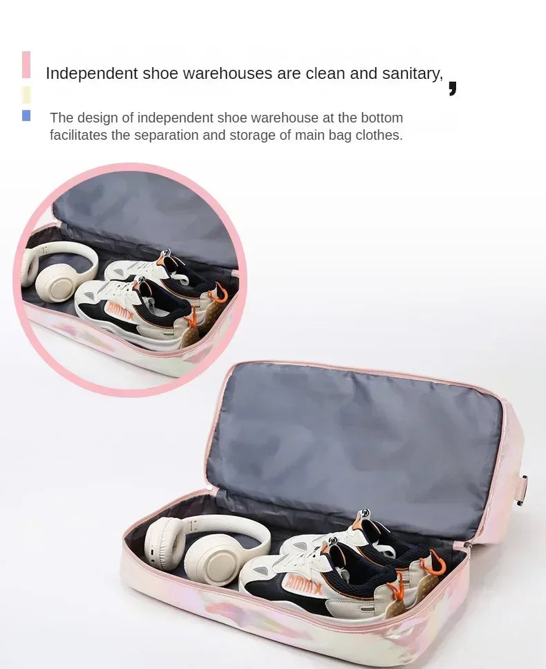 Women's gym travel bag large capacity handbag shoulder bag dry and wet separation sports fitness bag leisure luggage bag