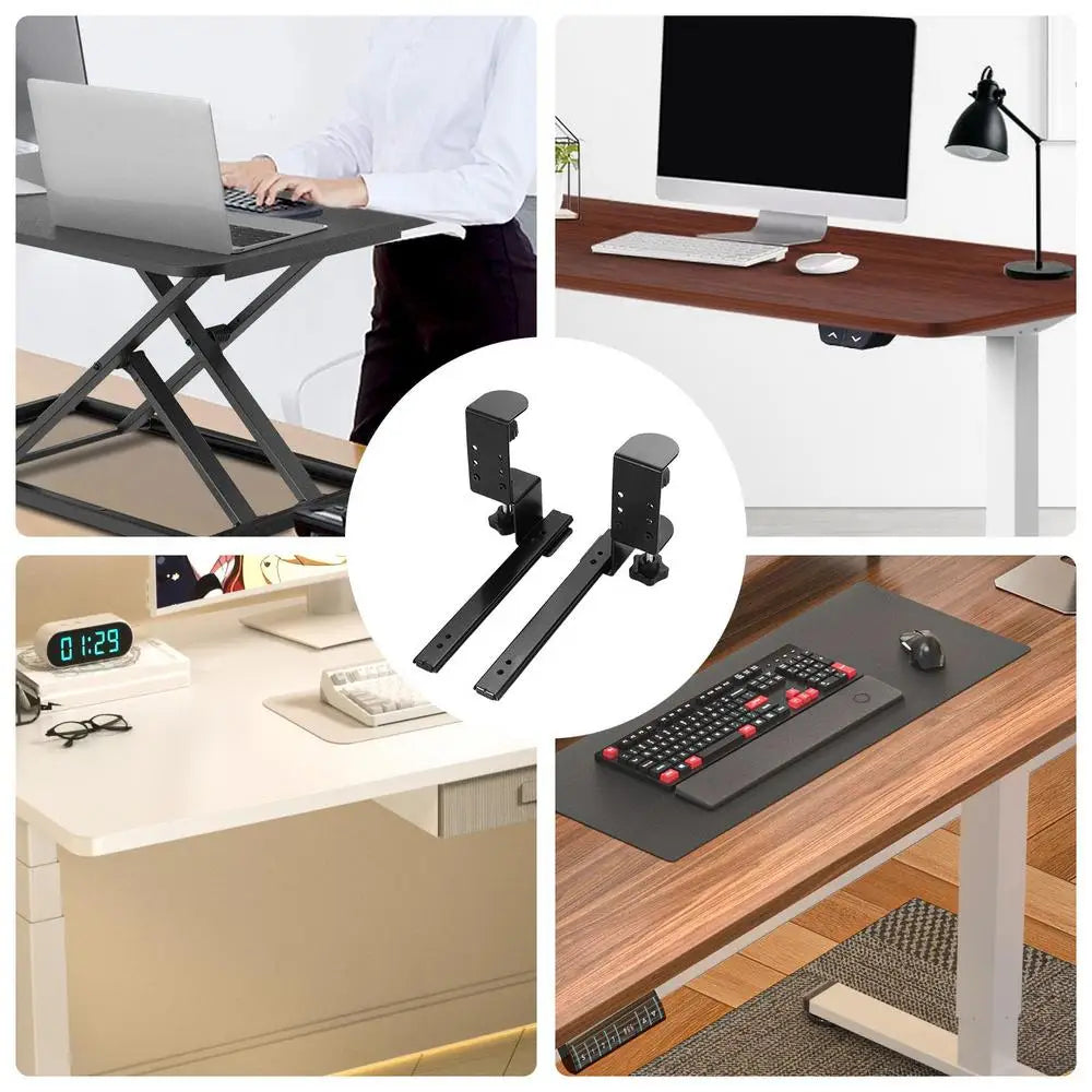 Underdesk Keyboard Drawer Under Desk Mounted Keyboard Holder Slide-Out Keyboard Drawer Keyboard Shelf Sliding Under Desk Mounted