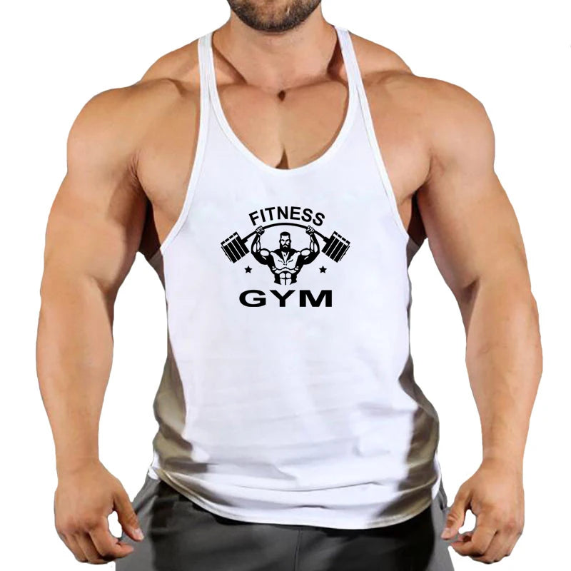 Muscle Mens Bodybuilding Stringer Tank Top gym Clothing Y back Fitness sleeveless vest shirt Weightlifting singlets
