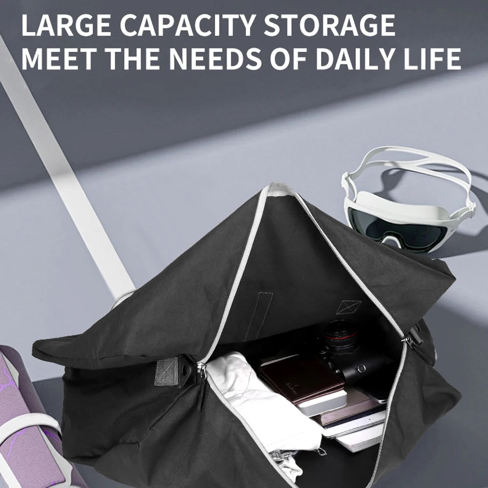 Gym Bag with Shoe Compartment Carry On Luggage Travel Bag Sports Bag Duffle Bag for Men and Women Foldable and Expandable
