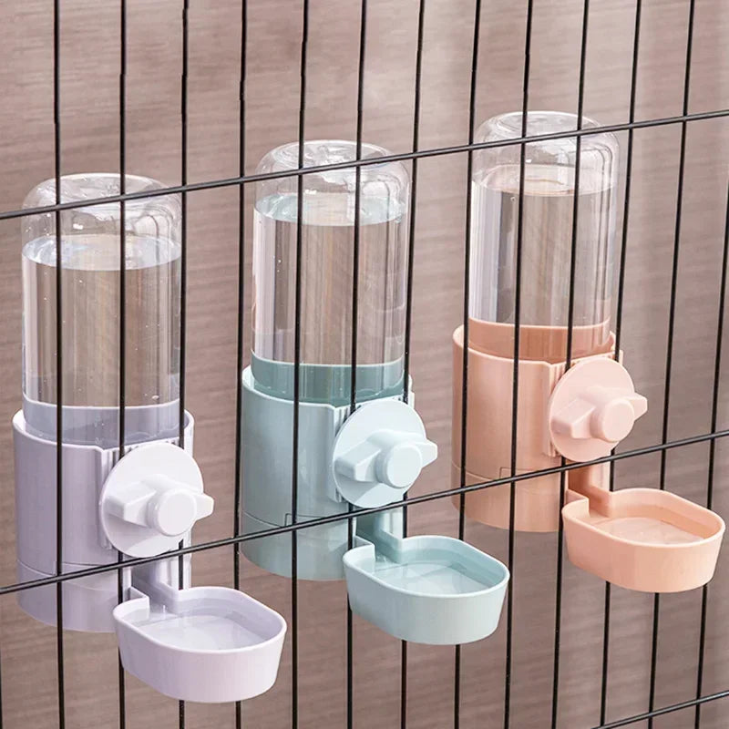 Pet Feeding Product For Puppy Cats Rabbit Birds - Automatic Cage Hanging Bowl, Water Bottle, Food Container Dispenser