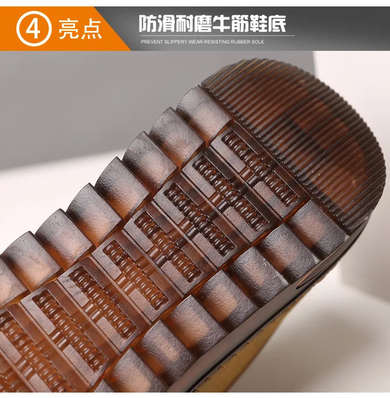 Handmade Leather Shoes Men Casual Sneakers Comfort Design Man Shoe Business Leather Loafers Men Shoes Moccasins Tooling Shoe