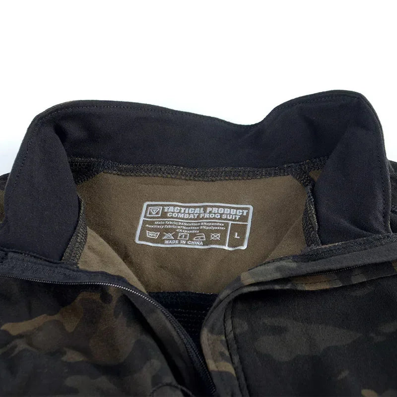 Military Tactical Shirt Men Camouflage Paintball Long Sleeve T Shirt Multicam Cotton Combat Shirts Camo Army T-Shirt
