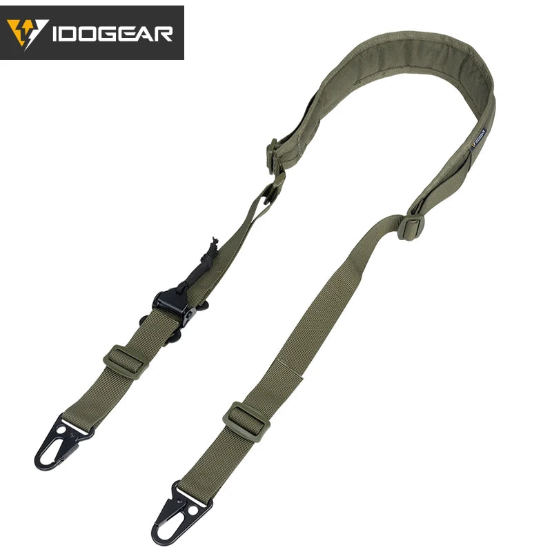 IDOGEAR Tactical R-ifle Sling Slingster 2 Point Hunting Quick Pull Ranger Green 3428