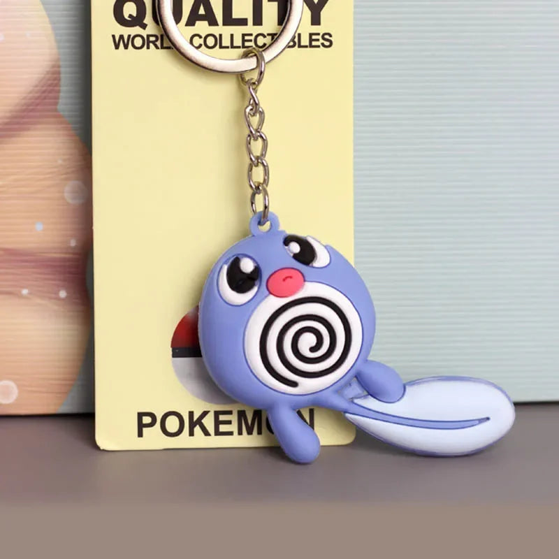 New Pokemon keychain Pikachu Pokémon PVC soft plastic pendant fashion bag pendant Charmander doll keychain car keychain
