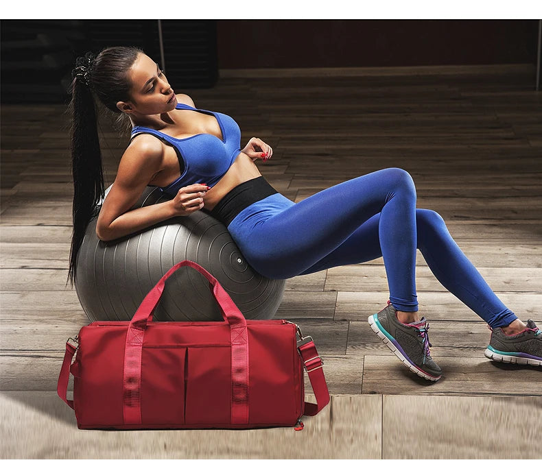 Gym Bag Men Women Training Fitness Swim Travel Luggage Handbag Yoga Shoulder Pack Shoes Storage Waterproof Dry Wet Separation