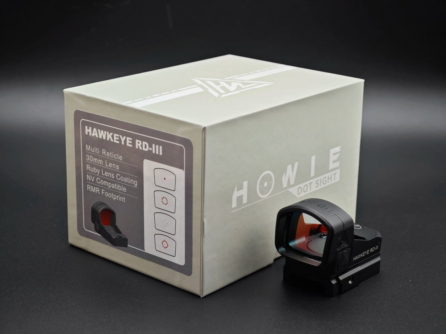 HOWIE RD-3 Reflex Hunting Rifle Multi Reticles Tactical Red Dot Scope for Airsoft Pistol with Picatinny Rail Mount Riflescope