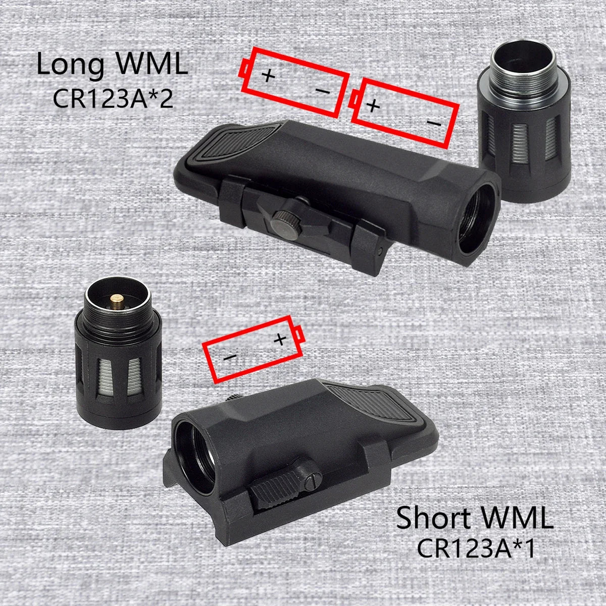 Tactical INFORCE WML Weapons Scout Flashlight Fit Airsoft Rifle AR15 APL APL-C Pistol Gun Light Hunting Strobe Torch