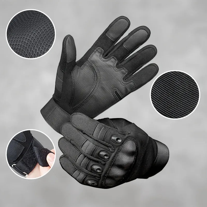 Tactical Gloves Men Full Finger Gloves Touchscreen and Palm Anti-Slip, Durable Gloves Ideal for Outdoor Training Hunting Hiking