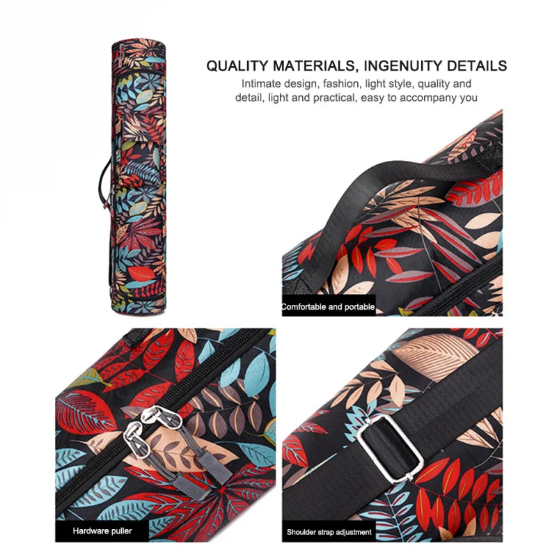 Yoga Bag Yoga Mat Bag Printed Men Women Sports Mat Bag Pilates Mat Backpack Fitness Dance Gym Mat Cover Sports Backpack