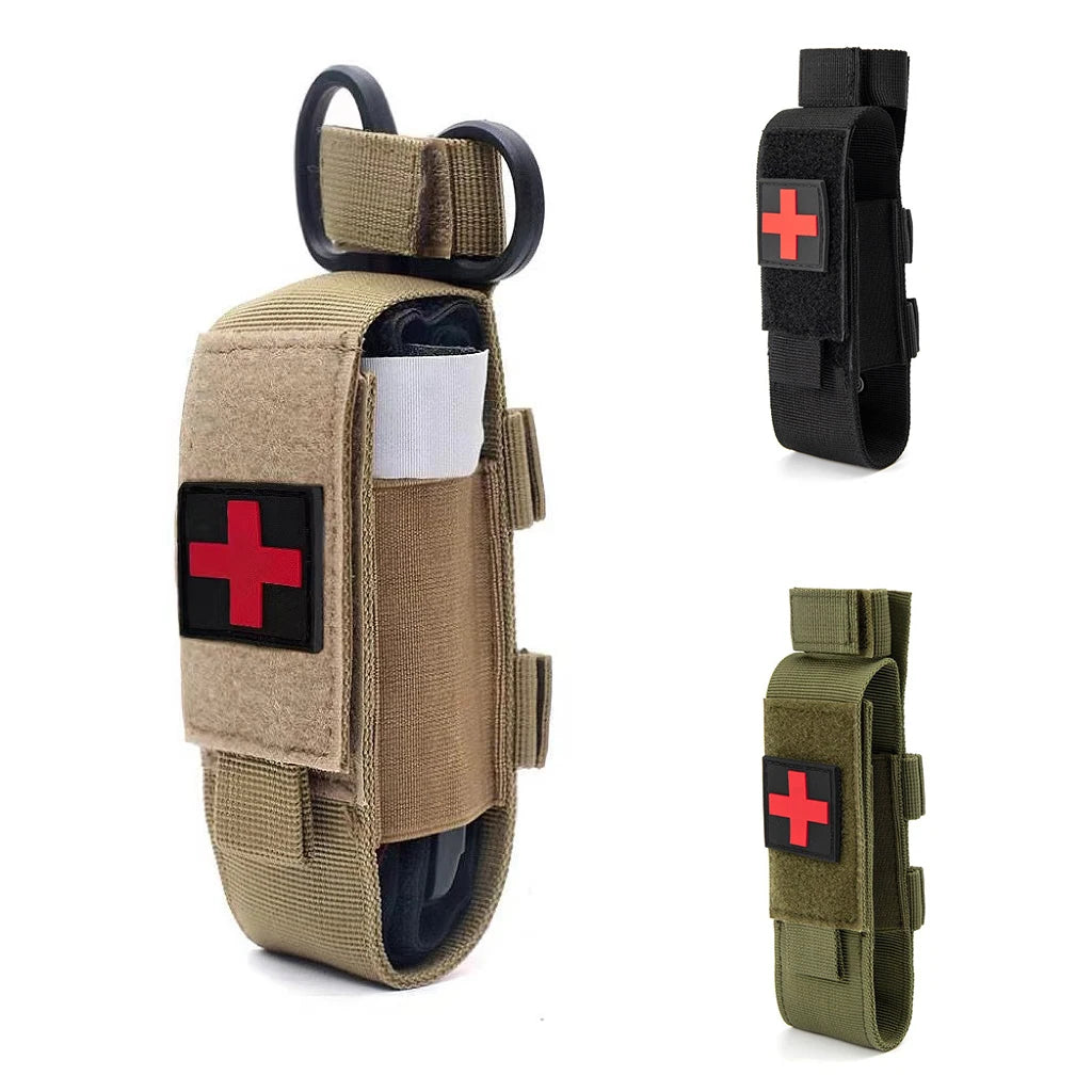 Outdoor Tourniquet Bag Outdoor Survival Portable Hanging Bag First Aid Scissors Accessory Pouch Tools Bag For Hunting Camping