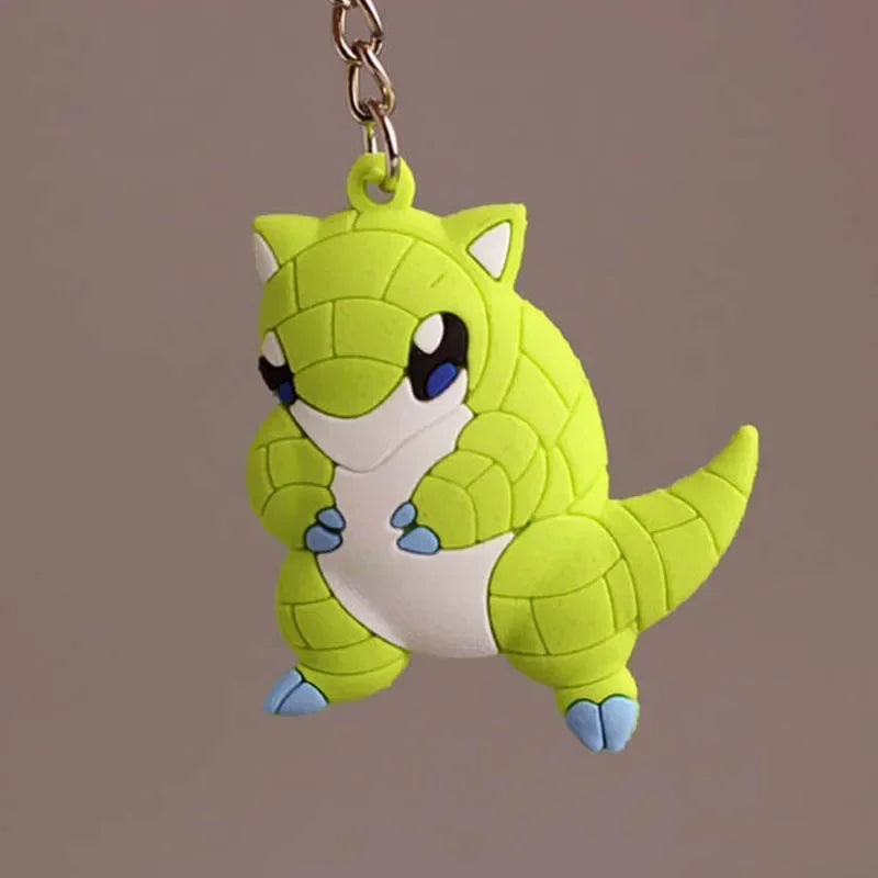 New Pokemon keychain Pikachu Pokémon PVC soft plastic pendant fashion bag pendant Charmander doll keychain car keychain