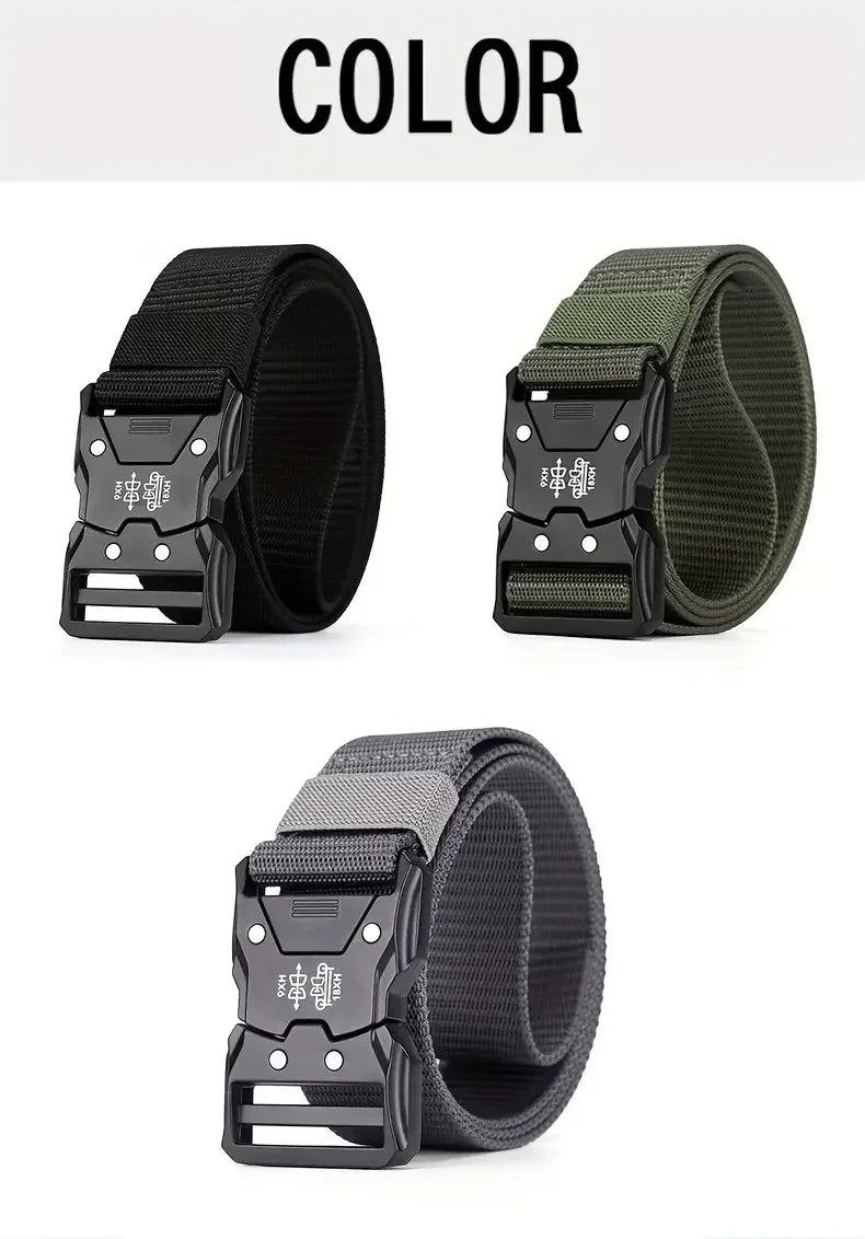 Tactical Waist Belt - Durable Automatic Buckle, Perfect for Outdoor Adventures, Unisex Accessories for Men and Women