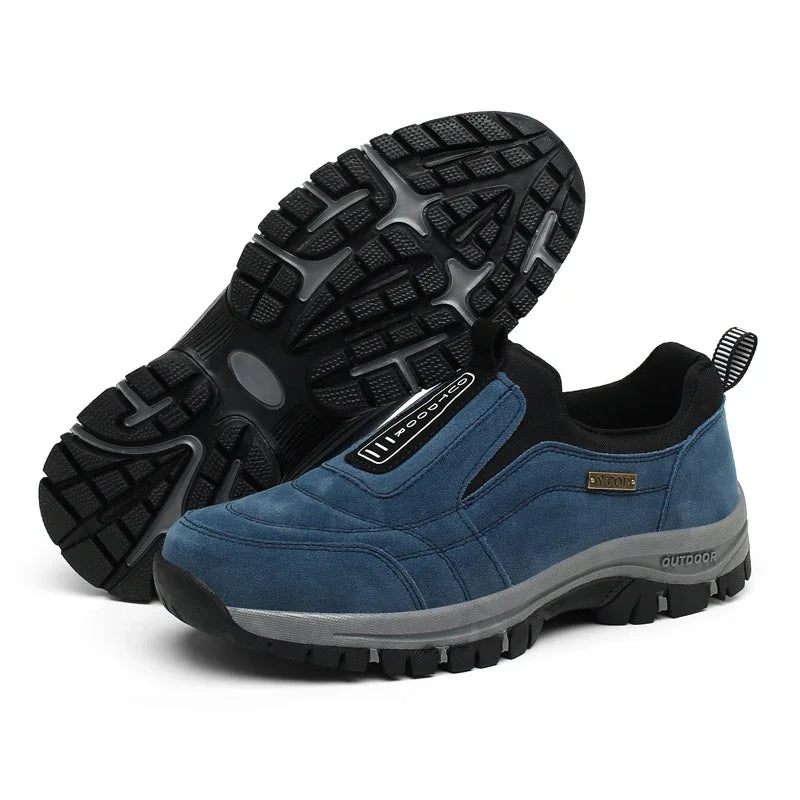 Outdoor Shoe Men Sneakers Sping Slip On Casual Men Shoes Breathable Suede Leather Shoe Anti-skid Walking Shoe Hot Sale Footwear