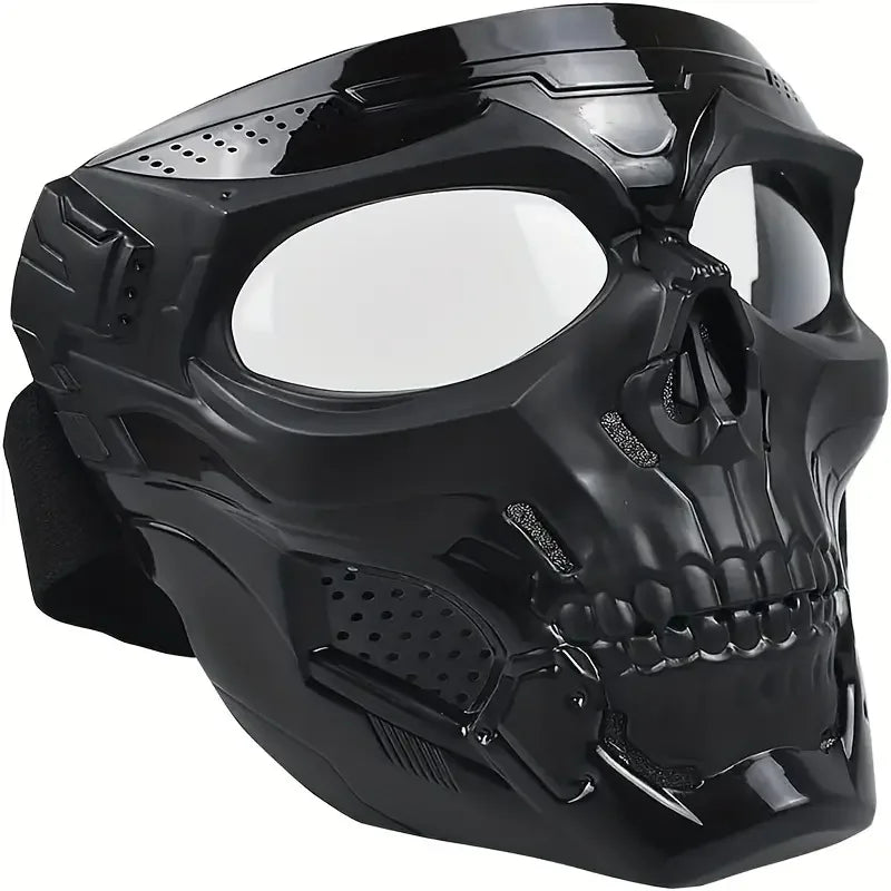 Tactical Skull Mask with Windproof Goggles for Outdoor Sports and Motorcycle Riding