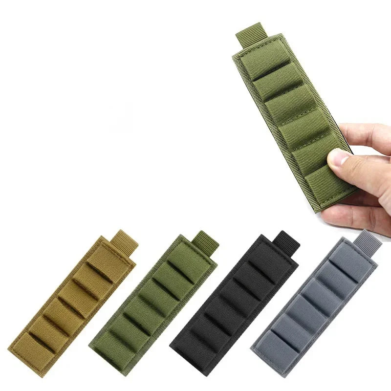 Hunting accessories: 6-loop shotgun stock shell holder, 12-gauge cartridge bag, rifle stock, bullet carrier, Velcro