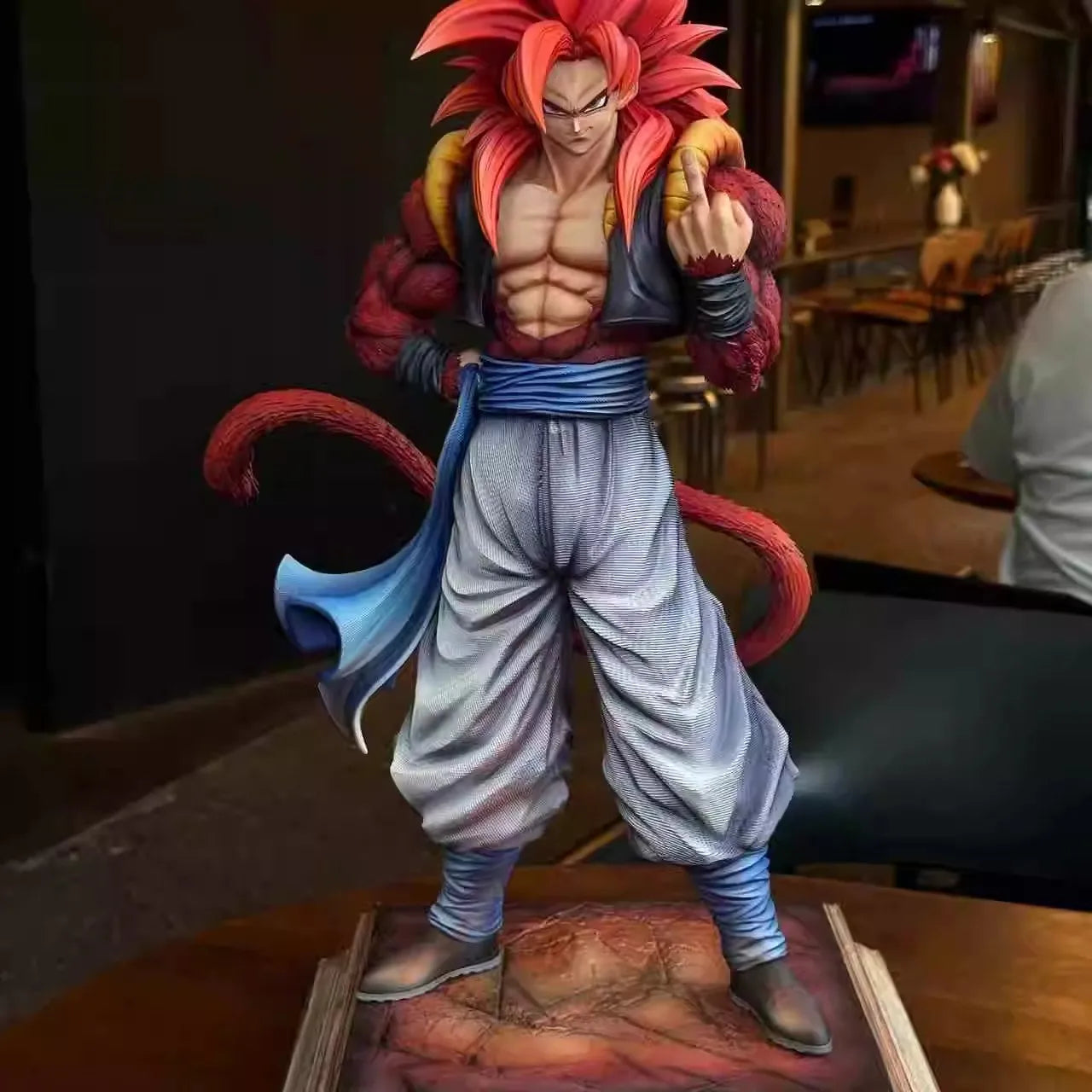 YS Dragon Ball Gogeta Anime Figure Super Saiyan 4 Gogeta Action Figurine No Base Statue PVC Collection Model Toy Birthday Gift