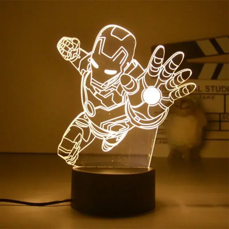 Star Wars Character 3D Model LED Night Light Anime Desk Lamp Cool Action Doll Toys Children's Boys and Girls Birthday Gifts