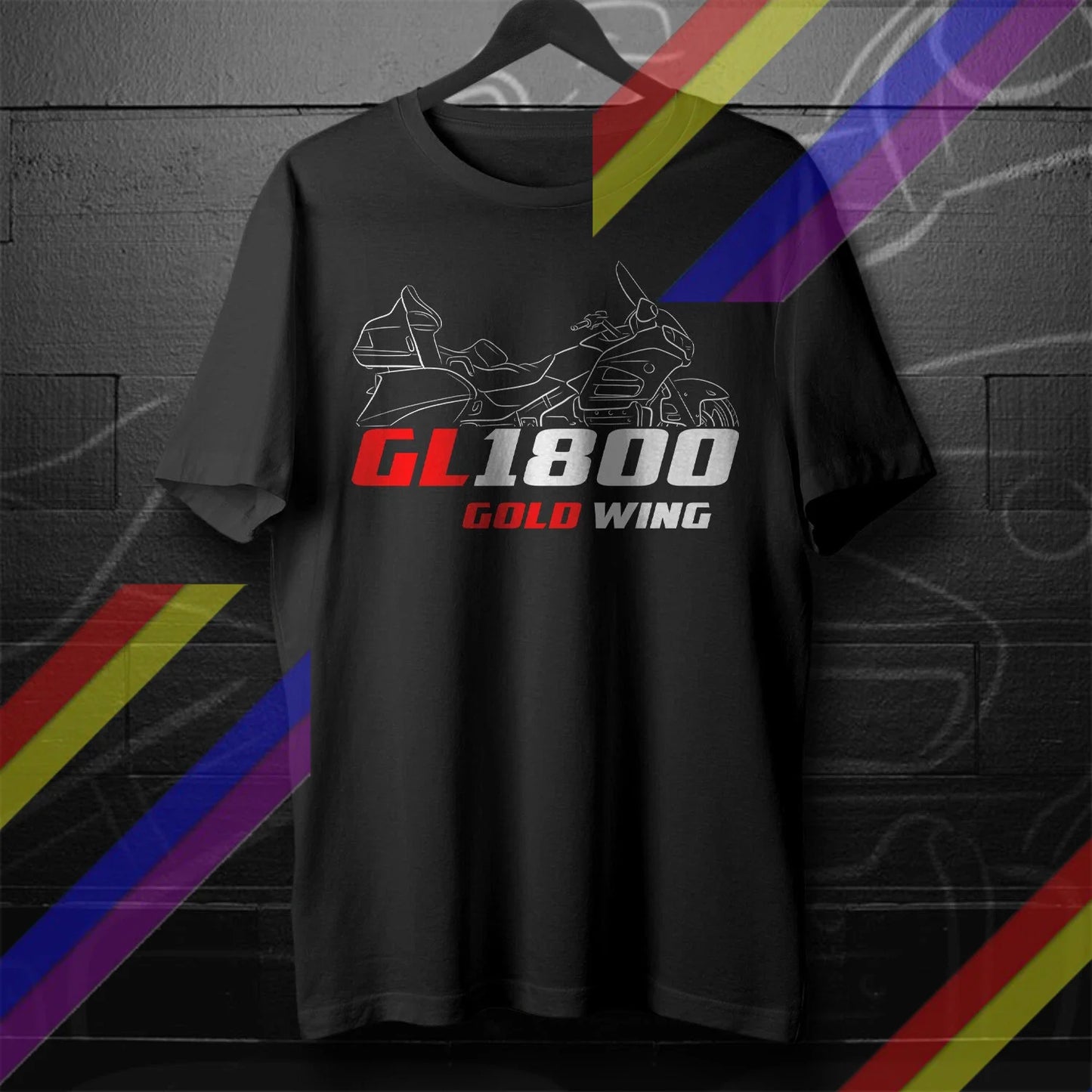 Man T Shirt Casual GL 1800 Gold Wing 2001-2024 Motorcycle T shirt Graphic Summer Short Sleeves 100% Cotton