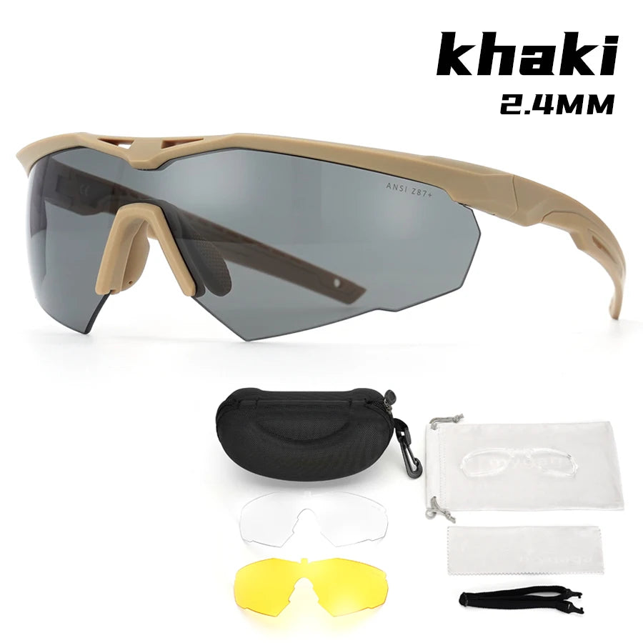 Tactical goggles, UV400, suitable for shooting range, hunting, bulletproof and explosion-proof, mountaineering, hiking