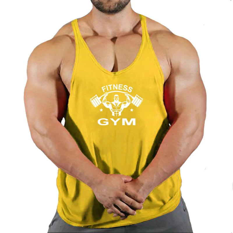 Muscle Mens Bodybuilding Stringer Tank Top gym Clothing Y back Fitness sleeveless vest shirt Weightlifting singlets