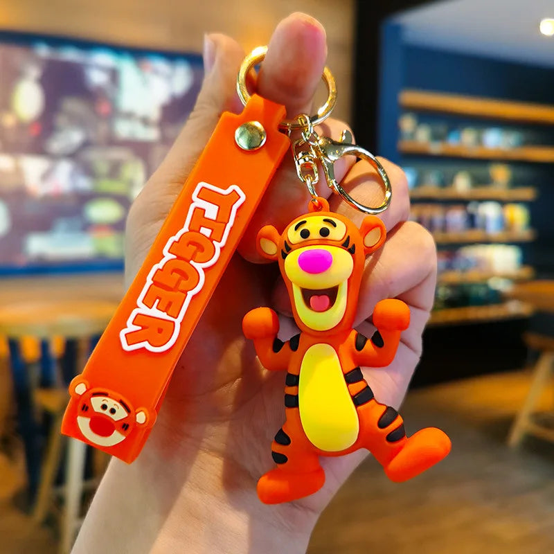 New Cartoon Anime Disney Keychain Mickey Mouse Minnie Lilo & Stitch Keyring Key Chain Car Pendant Kids Toys Gift Wholesale