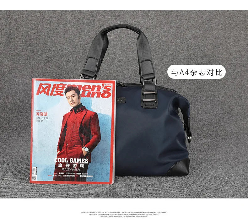 Gym Bag Men Hand-Held Luggage Bag Short Distance Large Capacity Travel Luggage Bag Business Trip Lightweight Travel Bag Leisure