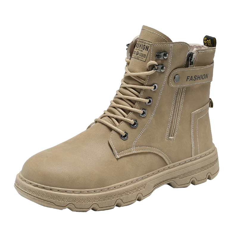 High-top boots, British style, casual and versatile, men's shoes for workwear