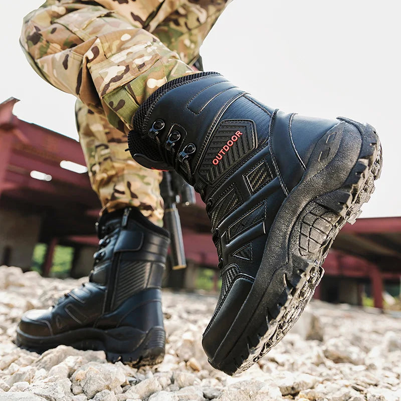 Tactical Outdoor High - Top Military Boots,Anti - Slip And Wear - Resistant Combat Boots,Adapt To Complex Terrains