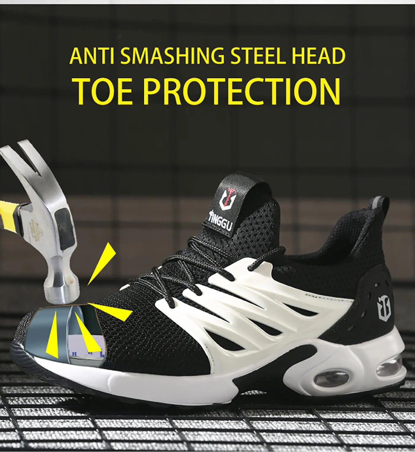 Safety shoes are anti smashing, anti piercing, lightweight, soft, comfortable, breathable, and protective work shoes
