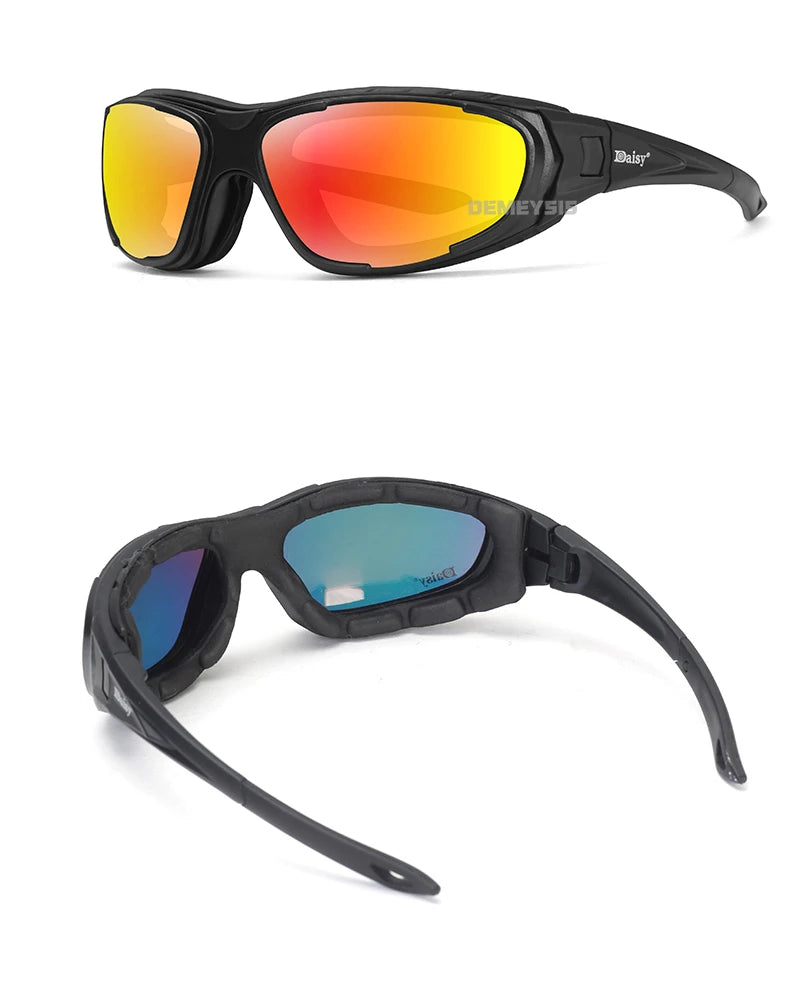 Tactical Glasses Outdoor Safety Polarized Sunglasses UV Protection for Hunting Biking Cycling Hiking Motorcycle Safety Eyewear