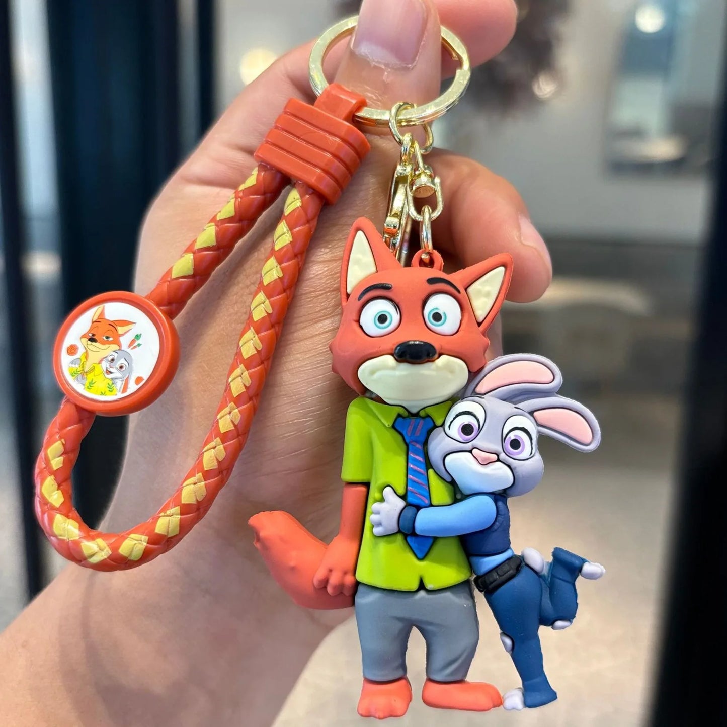 Wholesale Anime Disney Keychain New Mickey Mouse Minnie Lilo & Stitch Doll Keyring Ornament Key Chain Car Pendant Kid Toys Gifts