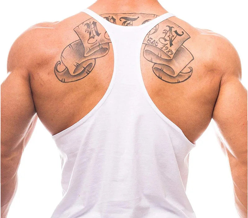 Muscle Mens Bodybuilding Stringer Tank Top gym Clothing Y back Fitness sleeveless vest shirt Weightlifting singlets