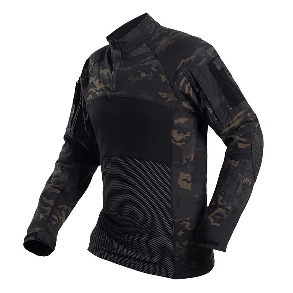 Tactical Frog Shirt Combat Uniform Long Sleeve Breathable Men's Outdoor Airsoft Hunting Sport Military Clothing SINAIRSOFT