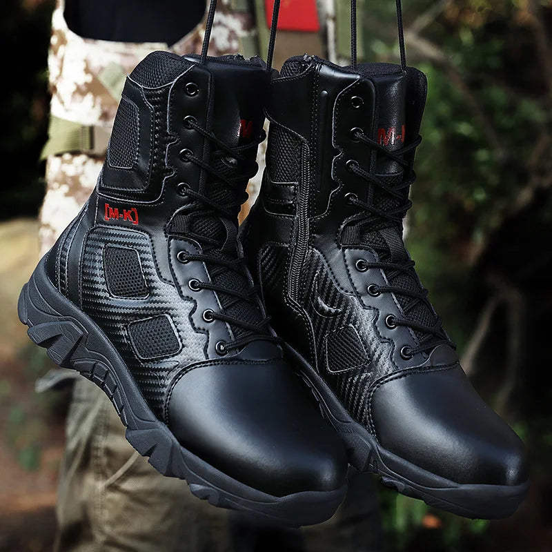 Tactical Boots Men Special Force Desert Combat Outdoor Hiking Ankle Shoes Men Work Safty Outdoor High-top Boots