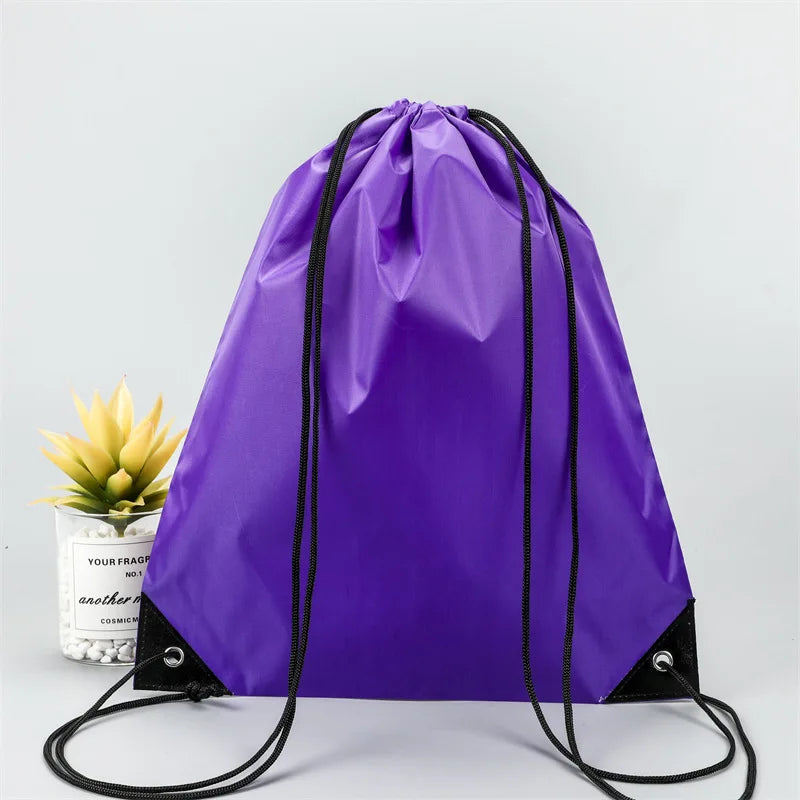 Gym Drawstring Shoe Bag,Clothes Cycling Backpack,Waterproof Belt Nylon Portable Sports Bag