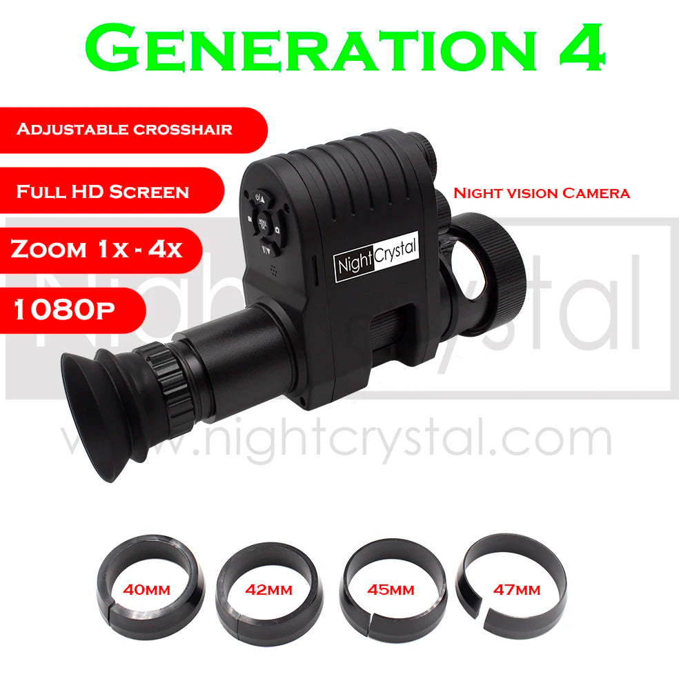 Hunting Night Vision Riflescope, Clip-on Attachment, Monocular, 1080p Video Camera, Thermal Goggle, Red Dot Sight, Laser IR, 850